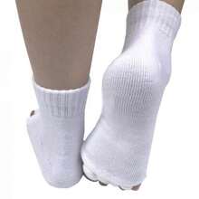 Toe Separator Socks Yoga Sports Gym Health Massage Foot Alignment Socks - 黑色 - 查看 6
