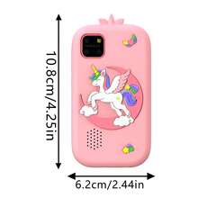 儿童智能手机，2.8英寸触摸屏，迷你儿童手机，适合3-12岁女孩，女孩学习玩具手机，双摄像头游戏音乐播放器 - 彩色 - 查看 11