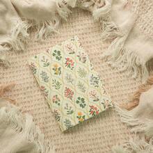 1 pieza Funda protectora de tela suave para cuaderno A5/A6 con patrón floral pequeño, funda de libro ajustable - Una pieza - Ver 13