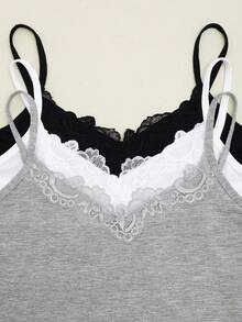 3件套蕾丝吊带背心，百搭蕾丝外衣，四季皆宜的打底内衣