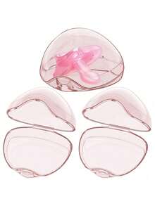 Tinabless 4pcs Pacifier Cases, Pacifier Storage Boxes, Travel Pacifier Holders - Clear - View 8