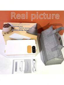 FollowBreak 1个可充电便携式电加热饭盒，1升容量，适用于汽车/卡车/工作场所/家庭。 - 彩色 - 查看 12