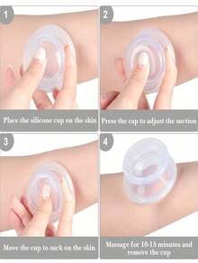 High Transparency Silicone Massage Cupping Set, For Skin Care And Manual Back Massage - Multicolor - View 3