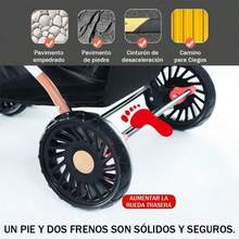 Cochecito Carriola Para Bebé Multifuncional Plegable Ligera - Negro - Ver 8