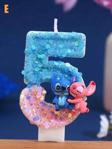 Nến sinh nhật chủ đề Stitch dễ thương, nến trang trí bánh tinh tế, nến số từ 0-9, nến sinh nhật hoạt hình lấp lánh, nến kỷ niệm, quà tặng nhỏ trang trí tiệc - Nhiều màu - Xem 8