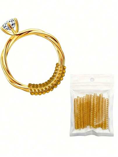 Silicone Ring Sizer Adjuster | Flexible Silicone Ring Size Adjuster, Invisible Spiral Tightener, No Power Needed To Adjust Loose Rings, Transparent Ring Sizer Adjuster Set
