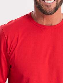 Men's Long-Sleeve T-Shirt, 100% Cotton, Basic, Comfortable, Soft Touch, Breathable, Casual, Lightweight. - 紅色 - 查看 3