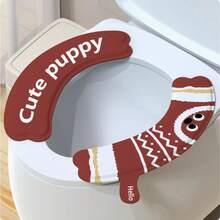 2pcs/1 Pair Creative Cartoon Toilet Seat Covers, Waterproof Adhesive Toilet Cushion Pads, Suitable For Children, All Seasons - Multicolor - View 4