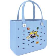 CSjihua 2026 New Large-Capacity EVA Beach Bag With Rubber Handle And Fixed Shoulder Strap. Convenient To Store, Easy To Clean, Sturdy And Durable. Suitable For Shopping, Travel, Parties And Outdoor Activities | Ideal For Beach Vacations And Family New Year's Gifts. - 彩色 - 查看 13