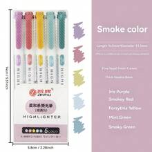 5-25色/盒 粉彩双头荧光笔套装，荧光笔，美术马克笔，可爱卡哇伊文具，适合记笔记 - 彩色 - 查看 2