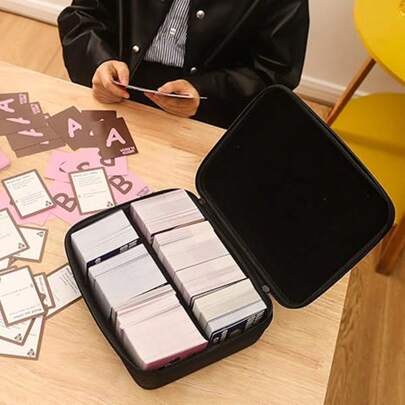 Large Capacity Convenient Adjustable Partition Card Collection Storage Bag, Suitable For Tabletop Game Cards, Toys Storage, Easy To Carry