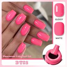 MEET ACROSS 1 Bottle Neon Jelly Nail Polish, HEMA TPO FREE, 7ml, Bright Fluorescent Color, Long-Lasting Semi-Permanent Soak-Off UV Gel Nail Polish, Suitable For Spring/Summer Nail Art DIY, Home & Salon Manicure Supplies Nails - Red - View 4