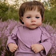 18 Inch NPK Reborn Baby Doll Lily, Newborn Size, 3D Skin, Handmade Details, Visible Veins - Rusty Rose - View 6
