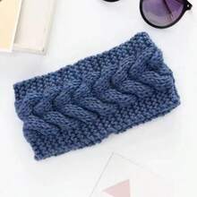 1 Băng đô đan len cho nữ, Băng đô giữ ấm tai co giãn màu trơn có nơ cổ điển, Dành cho nữ sử dụng hàng ngày, Băng đô cài tóc mùa thu/đông Phụ kiện tóc mùa đông Băng đô quấn đầu thời trang - Nhiều màu - Xem 9