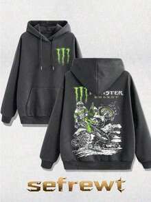 2026Monster Energy Hoodie, Off-Road Motorcycle Cross-Country Fox Racing Monster Energy Ink, Suitable For Cross-Country Enthusiasts, Men's Wear, Street StyleWarm And Comfortablelong Sleeve Tops,Tops,Hoodies,Hoodie,New Years Fit Women,Long Sleeve Tops Women,Christmas Fit WomenLoose And Comfortable,Casual And Easy-Goin,Monster Energy - Grey - View 1