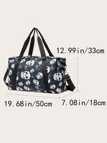 Torba podróżna Vernight Vacation Baggage, wzór szkieletu, duża pojemność, wodoodporna torba sportowa, weekendowy bagaż podręczny z funkcją oddzielania rzeczy suchych od mokrych, wielofunkcyjna torba na ramię, z przegródką na buty, odpowiednia do podróży służbowych, na wakacje, na świeżym powietrzu, na narty i fitness. Torba podróżna. Wakacyjna. Zebra. Torba bagażowa. Torba weekendowa. Torba nocna. - Wielokolorowe - Zobacz 7