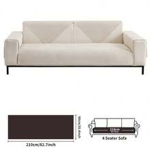 1pc Solid Color Corn Fleece Sofa Cover, Plush Granule Design Comfortable Sofa Cushion, Suitable For Single, Loveseat, 3-Seater, 4-Seater And Sectional Sofas - Multicolor - View 17