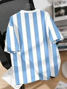 阿根廷国家足球队球衣T恤 - 轻便透气的圆领T恤，印有阿根廷队队徽和文字，条纹设计，是足球迷的完美之选。 - 彩色 - 查看 2