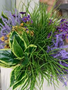 1 Pack (11pcs) Outdoor Artificial Lavender, Length Range 30-49cm, UV Protection, Suitable For Garden, Patio, Porch, Yard, Bedroom, Outdoor, Home Decor, Party, Shop, Restaurant, Office, Events - Multicolor - View 4
