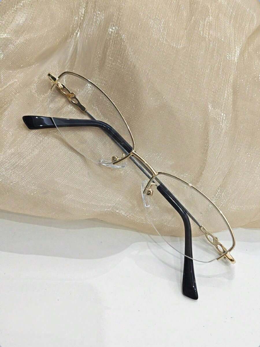 1 Pair Unisex Fashion Artistic Flat Glasses - Yellow - View 1