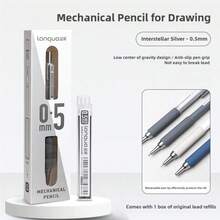 1支金属自动铅笔，0.3mm/0.5mm/0.7mm三种笔尖可选，适用于学生绘画/素描/艺术创作，银色/黑色，按压式出笔，可替换笔芯，高品质绘图铅笔 - 鉛筆套裝 - 查看 21