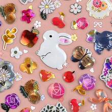 1 pieza Lindo adhesivo de cristal DIY Animales Gato Conejo Bosque Pegatina 3D, Adecuado para Scrapbooking Manualidades DIY Regalos - Multicolor - Ver 4