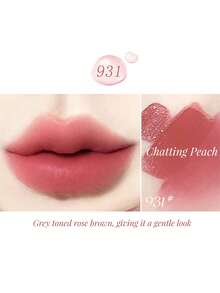 NOVO 哑光保湿裸色唇膏，不粘腻，不拔干，滋润保湿，打造自然裸妆效果，适合学生、毕业、送礼、派对、婚礼、约会、日常妆容、情人节、新年妆容、秋冬季、Y2K可爱风、时尚妆容。 - 931#喳喳蜜桃 - 查看 12