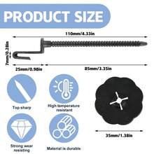 20 Pack Solar Panel Guard Clips, 35 Mm Nylon Solar Panel Wire Fence Fasteners Fence Panel Clips Animal Guard Fastener Clips For Solar Panel Bird Wire Pigeon Fence - Silver - View 3