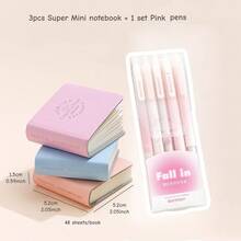 5pcs Gradient Color Blush Gel Pen Set, Girly Style, Black Ink, 0.5mm Ballpoint Tip, Suitable For Writing, Back To School Essential - Baby Pink - View 19