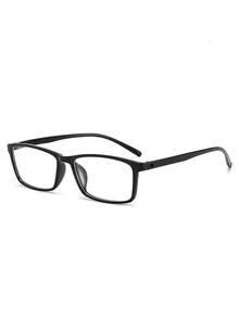 1pc Women's Casual Retro Rectangular Small Frame Black Fashion Plano Glasses, Suitable For Daily Wear And Street Style - Black - View 5