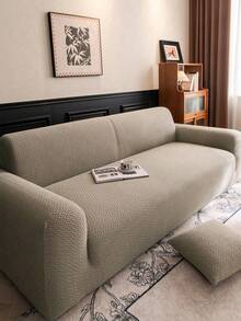 1 Vỏ bọc ghế sofa Jacquard, Vỏ đệm ghế Jacquard hiện đại, Thích hợp cho phòng khách, Mọi mùa - Màu Khaki - Xem 5