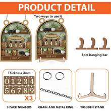 1 Set "Books I Read This Year" Personalized Reading Tracker Plaque, Featuring Cats & Succulents Decor, Cozy Reading Corner Decor Gift, Reading Challenge, Learning Hanging Decor, Desktop Accessory, Suitable For Multiple Scenarios, Perfect Gift For Book Lovers, Office Desk Accessory