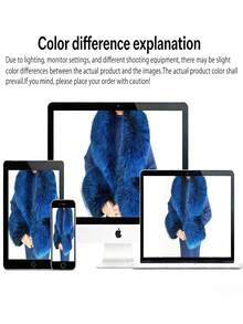1. Faux Fur Collar & Cuff Set, Warm Faux Fur Scarf, Fluffy Oversized Furry Shawl Wrap For Women In Winter, Suitable For Dresses, Christmas Decoration - Multicolor - View 12