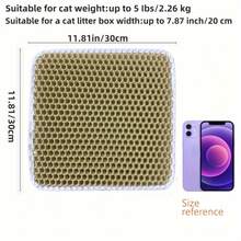 1片防水可折叠宠物猫砂垫，双层猫砂收集垫，宠物地毯垫，猫咪用品 - 灰色 - 查看 18