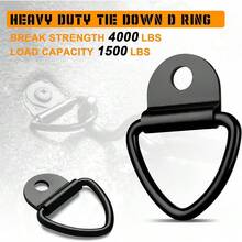 6pcs Heavy Duty Steel V-Ring Tie Down Anchors For Trucks, Trailers, Warehouses, Boats, Etc. (Black) - Tie down Anchors - View 5