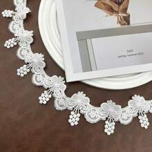 15码精致编织蝴蝶蕾丝花边，宽1.97英寸，流苏垂坠花卉设计，15/10/5/3/1码，适用于婚礼、连衣裙、沙发套、窗帘、领口、袖口、家纺和工艺装饰，蕾丝丝带 - 彩色 - 查看 11