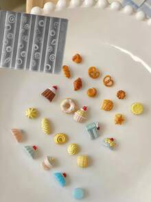 Cute Cartoon Nail Art Molds, Cake, Bread, Dessert, Cup Nail Art Molds, Food Toy Series - Clear - View 14