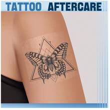 透明粘性绷带纹身护理绷带，防水保护膜纹身绷带卷，皮肤敷料，适用于游泳纹身护理 - 彩色 - 查看 3