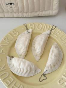 1个创意可爱仿真饺子软萌玩具，减压解压玩具，学生礼物，可悬挂装饰 - 彩色 - 查看 6