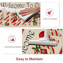 ZENSUKYE Tte Nadeño Entrada Alforas rativas Antideizantes de Feliz Nadad Felpudo de Nadad para  de Entrada 50x80  para Inter y Exter - como en la foto - Ver 6