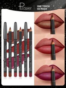 Pudaier Set 3 Pensil Bibir Matte - Formula Halus dan Lembut Mendefinisikan Kontur yang Indah, Warna Tahan Lama, Cocok untuk Penggunaan Sehari-hari dalam Berbagai Kesempatan, Hadiah Liburan yang Sempurna untuk Wanita - SET 3 BUAH - View 8