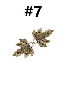 复古毛衣旋涡夹复古领斗篷开衫披肩扣衬衫胸针领带夹围巾帽子夹装饰叶子水钻珍珠结心形图案夹男女通用 - 彩色 - 查看 9