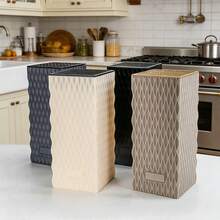 1个方形直边厨房刀架，刀具收纳座整理器台面刀架 - 彩色 - 查看 1