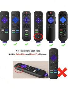 1 Pc Silicone Nightlight Remote Control Protective Case, Suitable For  ROKU RC280TV Remote, Anti-Drop & Dirt Resistant Cover - Multicolor - View 5