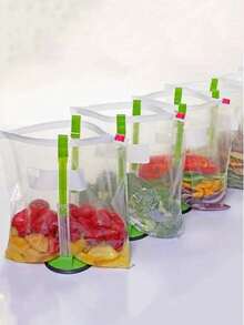 1/2个装厨房垃圾袋架，塑料袋架，实用垃圾袋架 - 彩色 - 查看 4