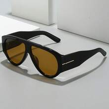 Vintage Glasses - Vintage Brown Frame, Non-Prescription Glasses, Suitable For Men And Women For Daily And Formal Occasions, Shooting, Parties, Street Style - Includes Glasses Case - Exquisite Vintage Accessories, Photo Props, Tortoiseshell Design, Lightweight Frame, Fashion Statement Piece, Must-Have For Trendsetters - 黑框淡茶片 - 查看 1