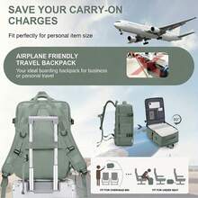 大容量尼龙防水背包，符合航空标准，适合旅行、露营、徒步、户外活动、携带笔记本电脑，是旅行、参加音乐节的必备单品，男士适用，容量大。 - 橄欖綠 - 查看 7