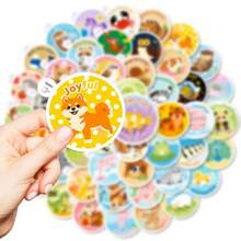 50pcs Cute Animal Positive Energy Waterproof Creative Stickers, Computer, Mobile Phone Case, Guitar, Desktop, Water Bottle, Suitcase, Skateboard, Refrigerator DIY Stickers, Hand Account Decoration Personalized Material Stickers - Multicolor - View 3