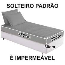 Waterproof Quilted Mattress Protector For Single Bed - Full Coverage And Comfort - Xám - Xem 2