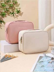1个多功能旅行化妆包，化妆品收纳整理包，带隔层，可拆卸层板，防水PU材质，大容量，方便携带，可收纳护肤品、化妆品、化妆刷、粉饼、口红等，适合海滩、学校、浴室、度假、情人节、圣诞节、母亲节等场合，是送给妈妈、家人和朋友的理想礼物。 - 彩色 - 查看 9